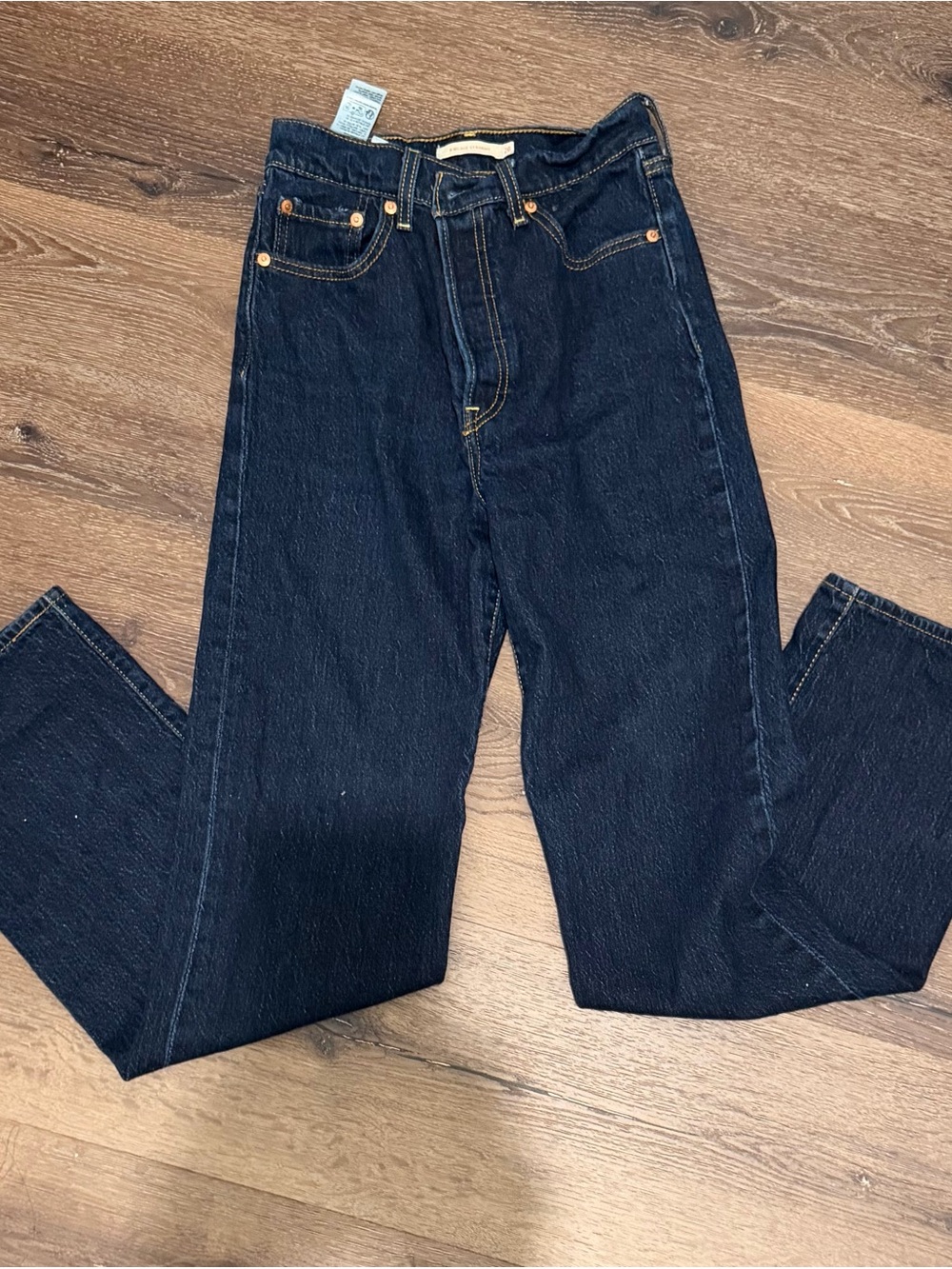Levis’s Women’s Dark Blue Straight-Leg Jeans